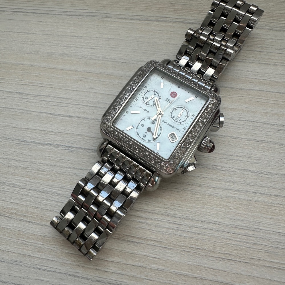 Michele Silver Stainless Steel Women's Watch